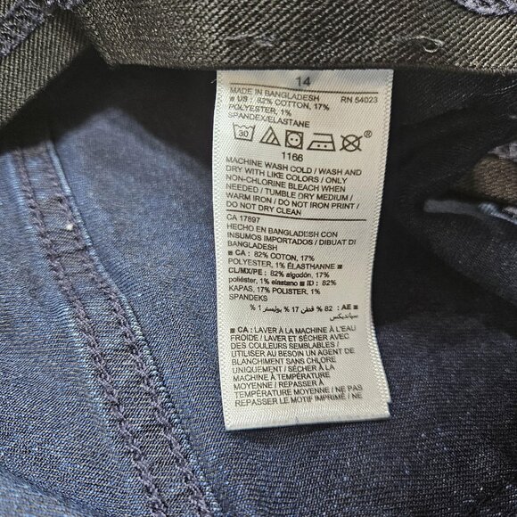 Old Navy Super Skinny Jean Womens 14 Blue Pull On Raw Hem Stretch Denim Jeggings - Picture 5 of 10